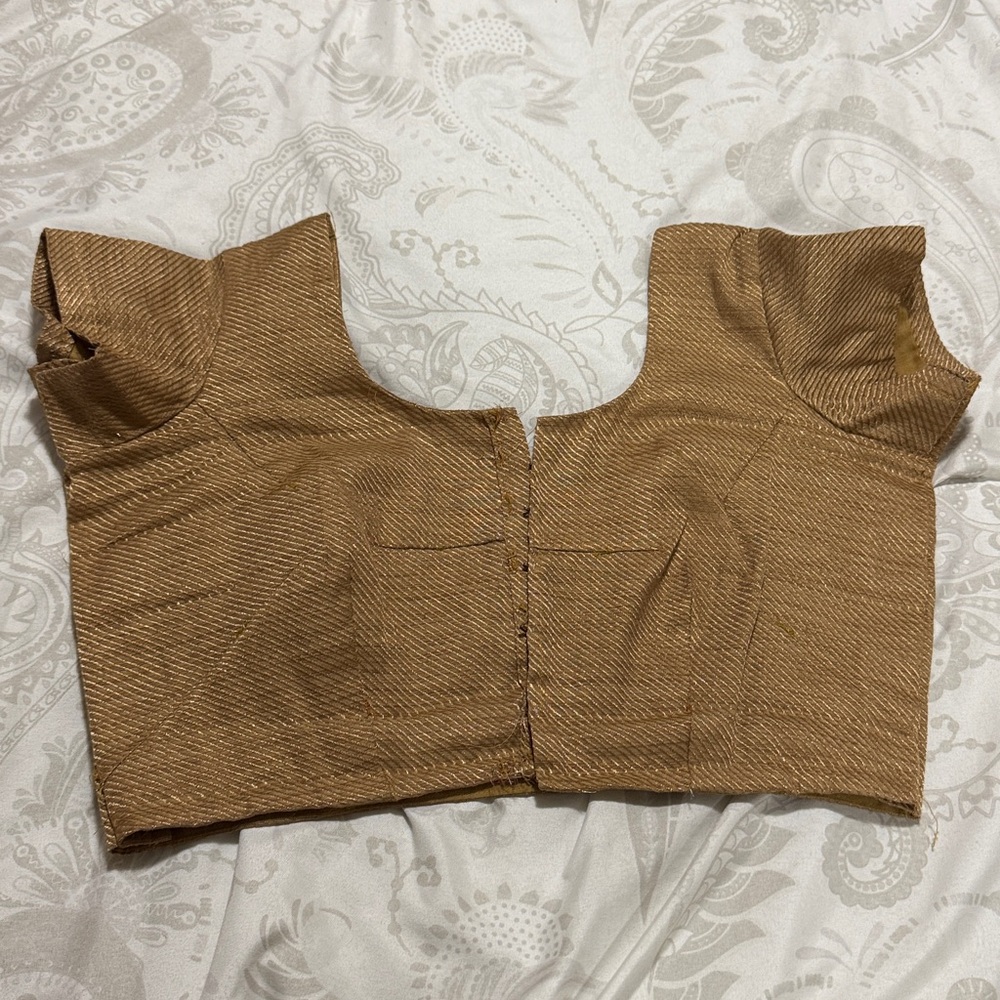 Brown Short Sleeve Blouse
